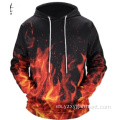 Sudadera con capucha y estampado digital red fire